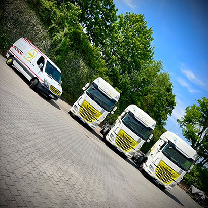 Fuhrpark DAF Reihe auf dem Hof